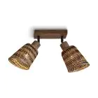 Good&Mojo Plafondlamp Java Bamboe Bruin | Geschikt voor 2x E27 